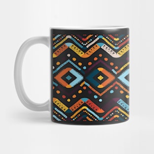 Zig Zag Diamond Colorful Pattern Mug